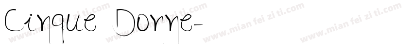 Cinque Donne字体转换